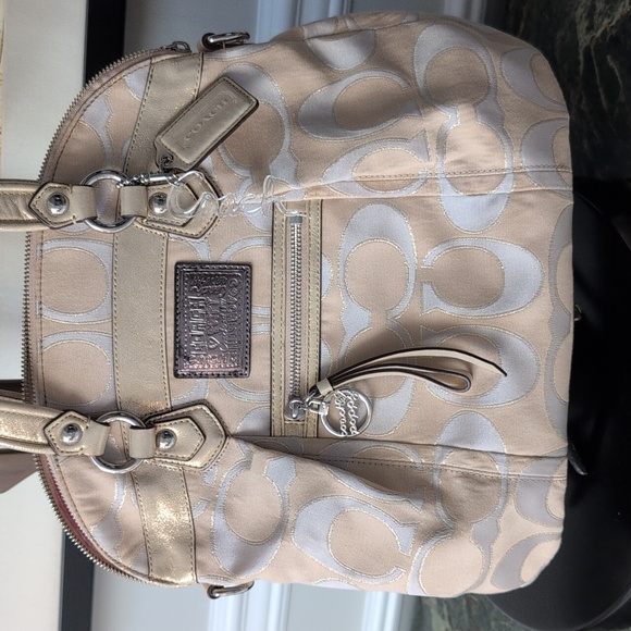 Coach Poppy 2010 Signature Gold 2 Way Satchel/Crossbody - Picture 3 of 15